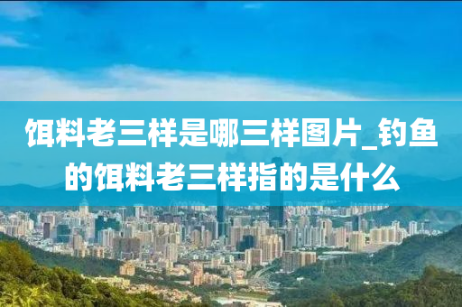 餌料老三樣是哪三樣圖片_釣魚的餌料老三樣指的是什么-第1張圖片-姜太公愛釣魚