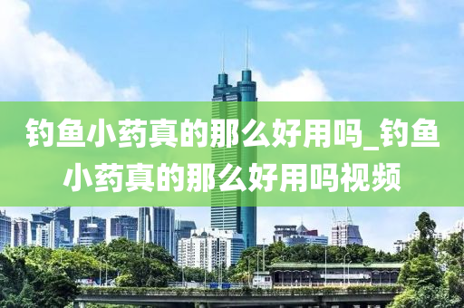 釣魚小藥真的那么好用嗎_釣魚小藥真的那么好用嗎視頻-第1張圖片-姜太公愛釣魚