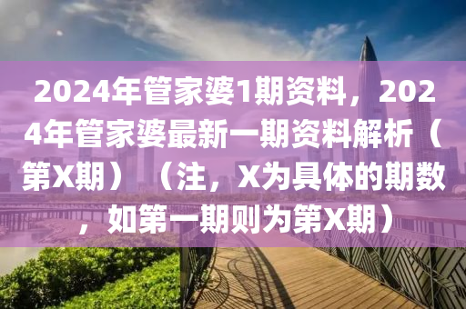 2024年管家婆1期資料，2024年管家婆最新一期資料解析（第X期） （注，X為具體的期數(shù)，如第一期則為第X期）