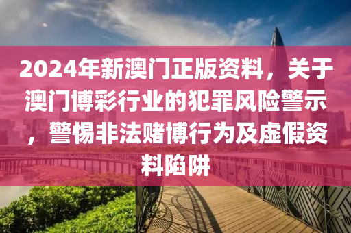 2024年新澳門(mén)正版資料，關(guān)于澳門(mén)博彩行業(yè)的犯罪風(fēng)險(xiǎn)警示，警惕非法賭博行為及虛假資料陷阱