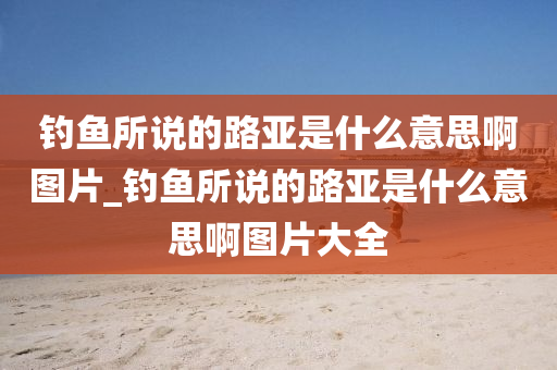 釣魚所說的路亞是什么意思啊圖片_釣魚所說的路亞是什么意思啊圖片大全-第1張圖片-姜太公愛釣魚