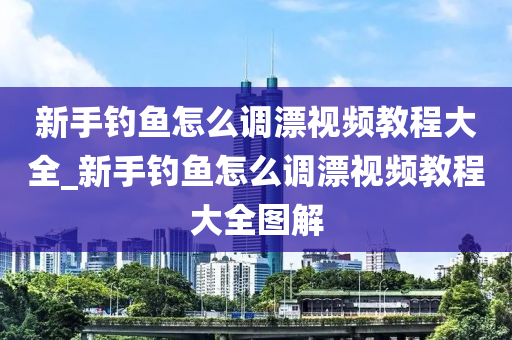 新手釣魚怎么調(diào)漂視頻教程大全_新手釣魚怎么調(diào)漂視頻教程大全圖解