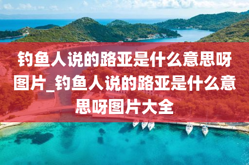 釣魚人說的路亞是什么意思呀圖片_釣魚人說的路亞是什么意思呀圖片大全-第1張圖片-姜太公愛釣魚