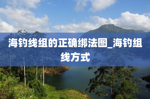 海釣線組的正確綁法圖_海釣組線方式