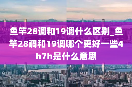 魚竿28調(diào)和19調(diào)什么區(qū)別_魚竿28調(diào)和19調(diào)哪個更好一些4h7h是什么意思