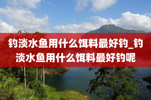 釣淡水魚用什么餌料最好釣_釣淡水魚用什么餌料最好釣?zāi)?第1張圖片-姜太公愛釣魚