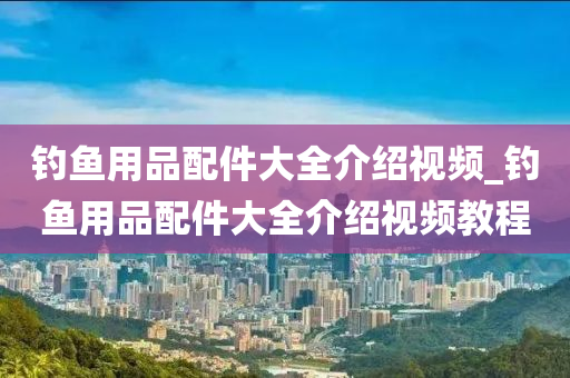 釣魚用品配件大全介紹視頻_釣魚用品配件大全介紹視頻教程-第1張圖片-姜太公愛釣魚