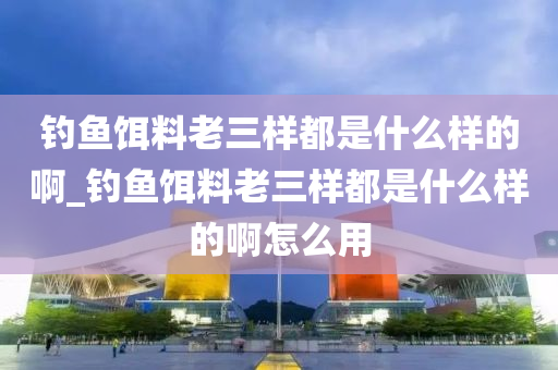 釣魚餌料老三樣都是什么樣的啊_釣魚餌料老三樣都是什么樣的啊怎么用-第1張圖片-姜太公愛釣魚