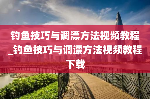 釣魚(yú)技巧與調(diào)漂方法視頻教程_釣魚(yú)技巧與調(diào)漂方法視頻教程下載-第1張圖片-姜太公愛(ài)釣魚(yú)