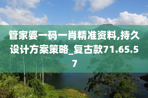 管家婆一碼一肖精準(zhǔn)資料,持久設(shè)計(jì)方案策略_復(fù)古款71.65.57