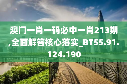 澳門(mén)一肖一碼必中一肖213期,全面解答核心落實(shí)_BT55.91.124.190