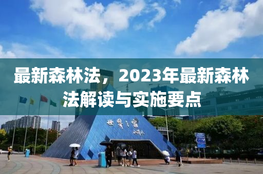 最新森林法，2023年最新森林法解讀與實(shí)施要點(diǎn)-第1張圖片-姜太公愛釣魚