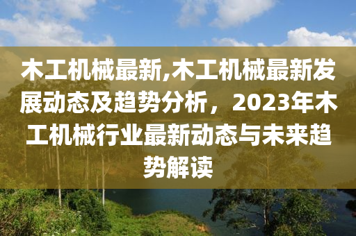 木工機(jī)械最新,木工機(jī)械最新發(fā)展動(dòng)態(tài)及趨勢(shì)分析，2023年木工機(jī)械行業(yè)最新動(dòng)態(tài)與未來趨勢(shì)解讀-第1張圖片-姜太公愛釣魚