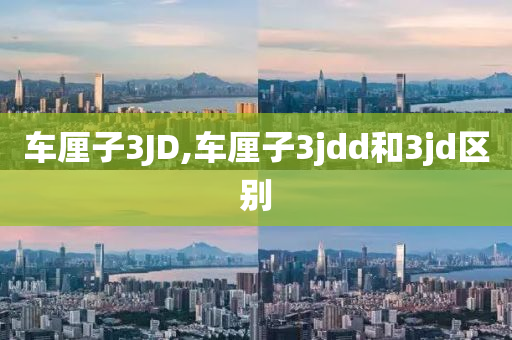 車?yán)遄?JD,車?yán)遄?jdd和3jd區(qū)別-第1張圖片-姜太公愛釣魚