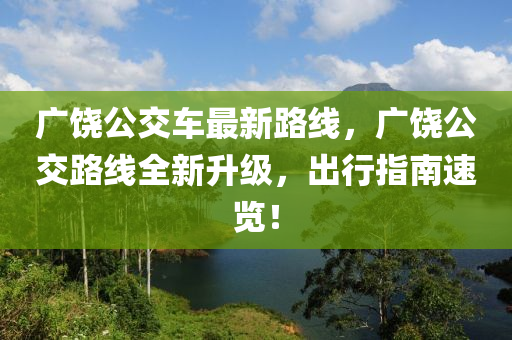 廣饒公交車最新路線，廣饒公交路線全新升級(jí)，出行指南速覽！